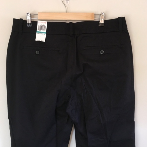 NWT Dockers Womens Sz 16S Classic Metro Straight Leg Pants Black Cotton Blend - Picture 6 of 13